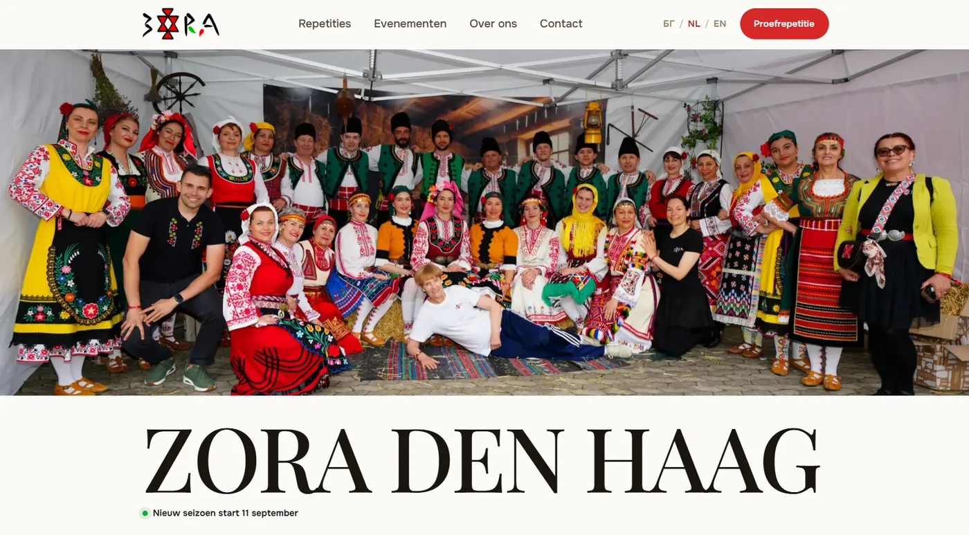 De website van Zora